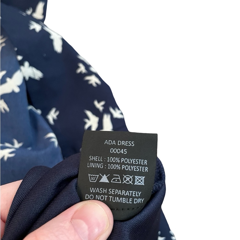 Hell Bunny Navy Floral Juniors Dress with White Collar - Picture 5 of 5